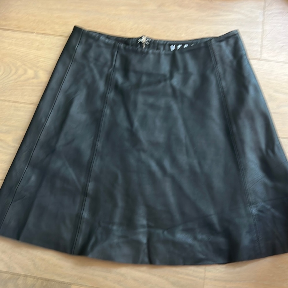 Black leather skirt
